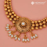 Antique Necklace Set with Earrings - 5455-57 