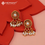 Antique Necklace Set with Earrings - 5455-57 