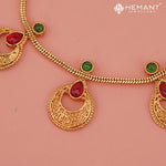 Antique Necklace Set with Earrings - 5461-64 