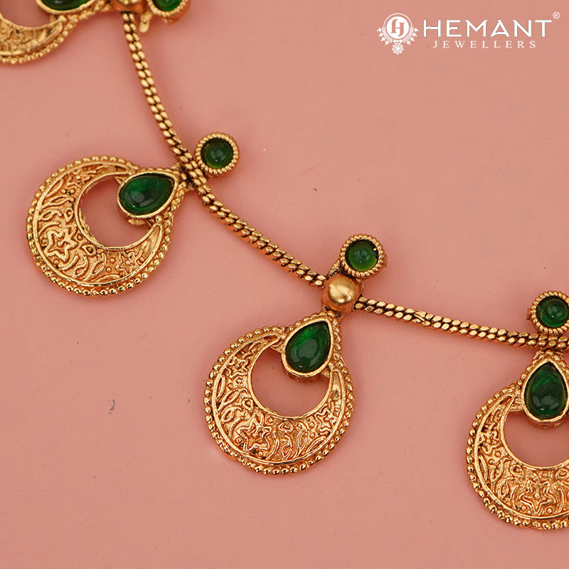 Antique Necklace Set with Earrings - 5461-64 