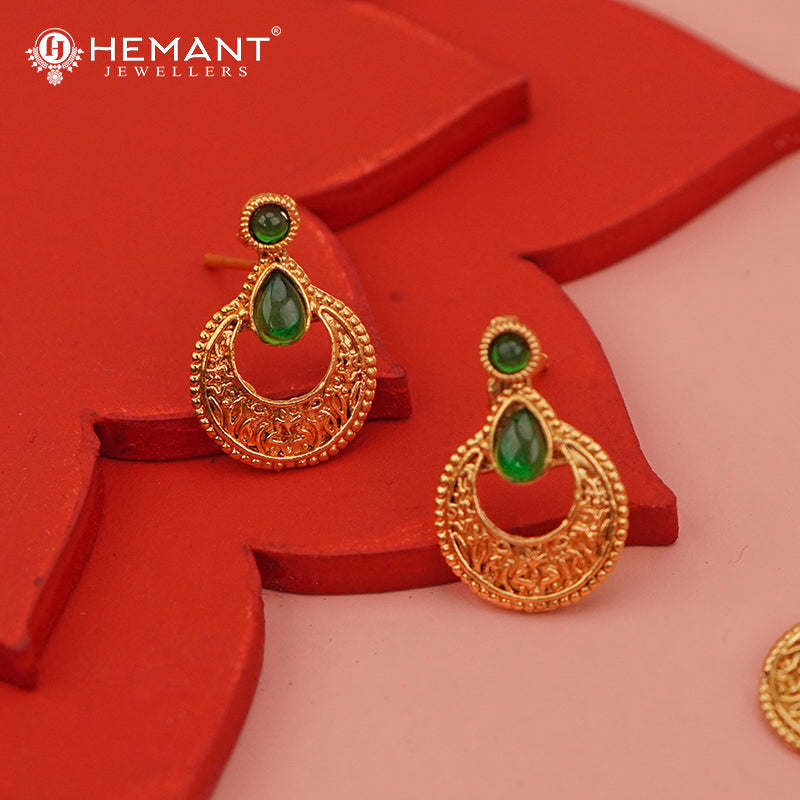 Antique Necklace Set with Earrings - 5461-64 