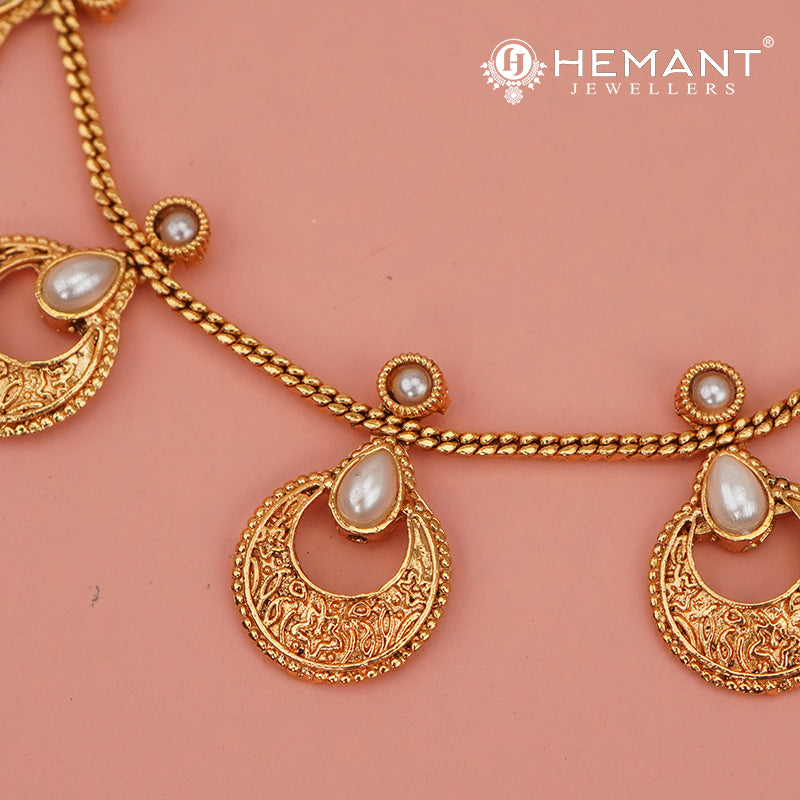 Antique Necklace Set with Earrings - 5461-64 