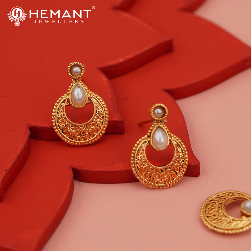 Antique Necklace Set with Earrings - 5461-64 