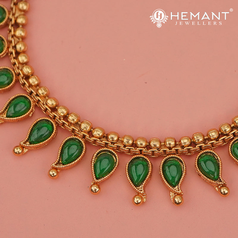 Antique Necklace Set with Earrings - 5468-74 