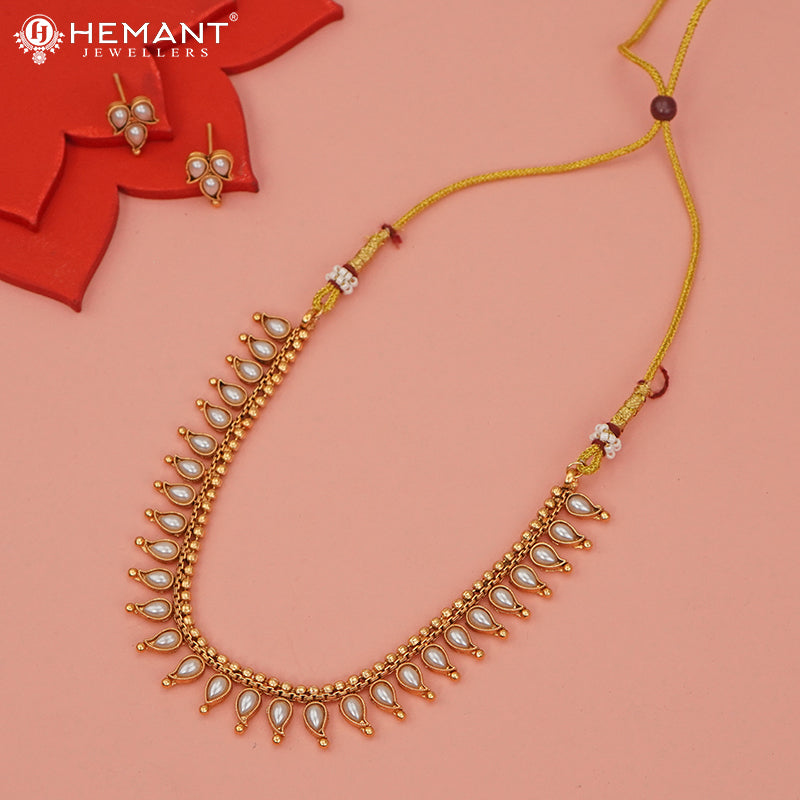 Antique Necklace Set with Earrings - 5468-74 