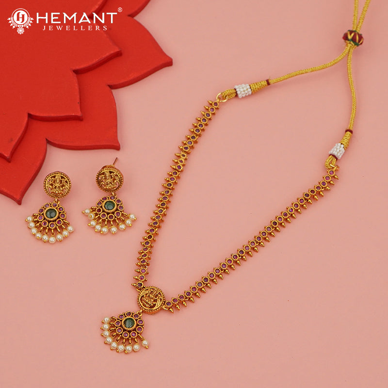 Antique Necklace Set with Earrings - 3950