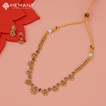 Antique Necklace Set with Earrings - 4081