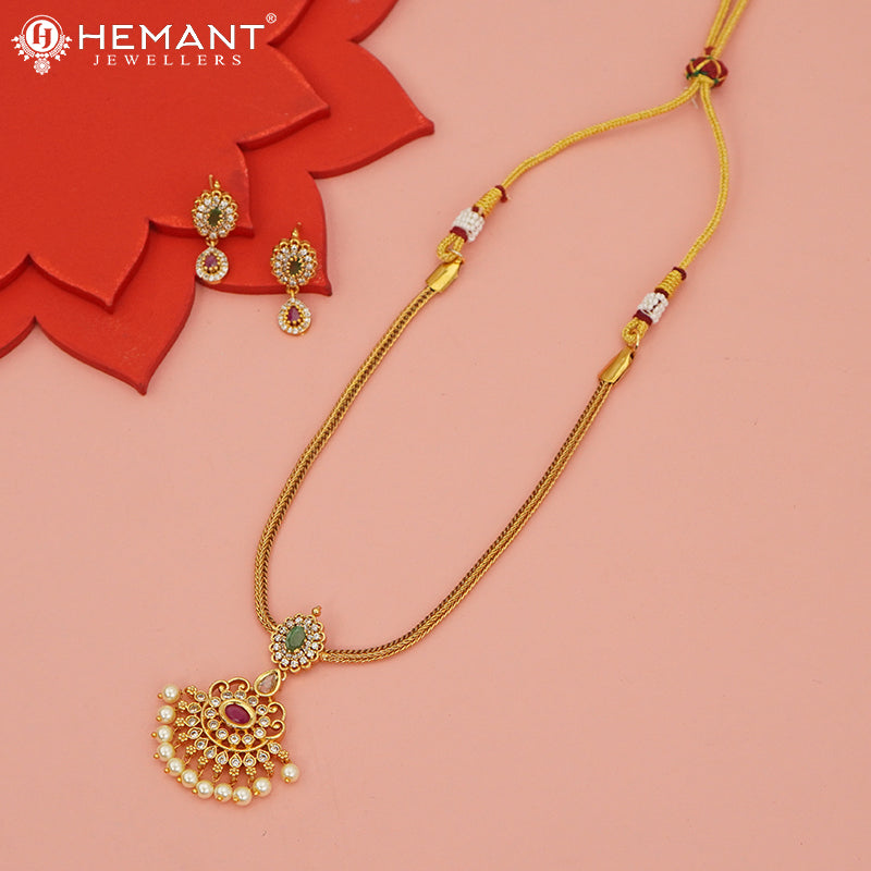 Antique Necklace Set with Earrings - 4029