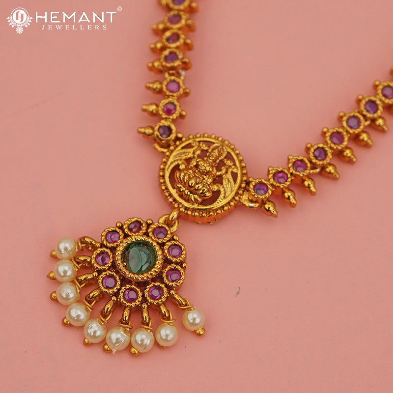 Antique Necklace Set with Earrings - 3950