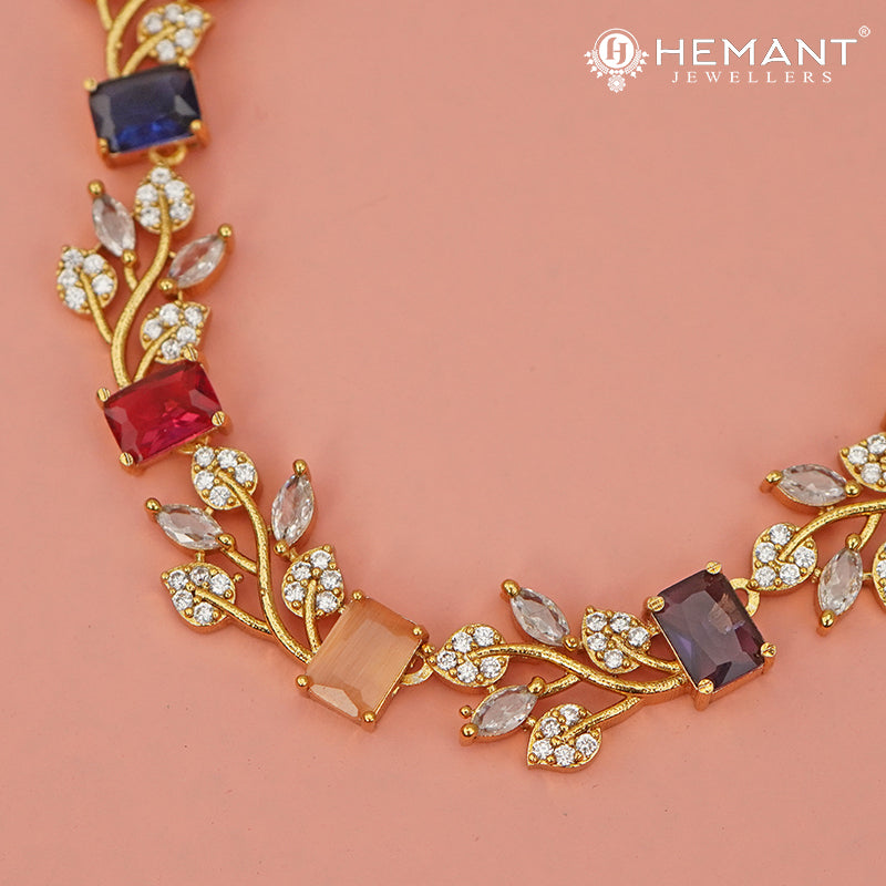 Antique Necklace Set with Earrings - 4704