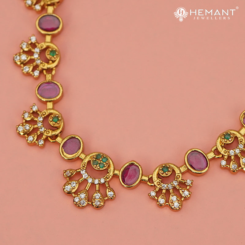 Antique Necklace Set with Earrings - 4081