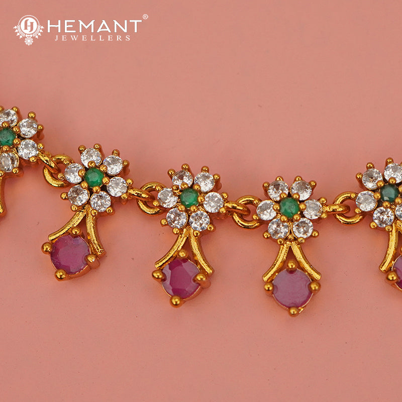 Antique Necklace Set with Earrings - 4543