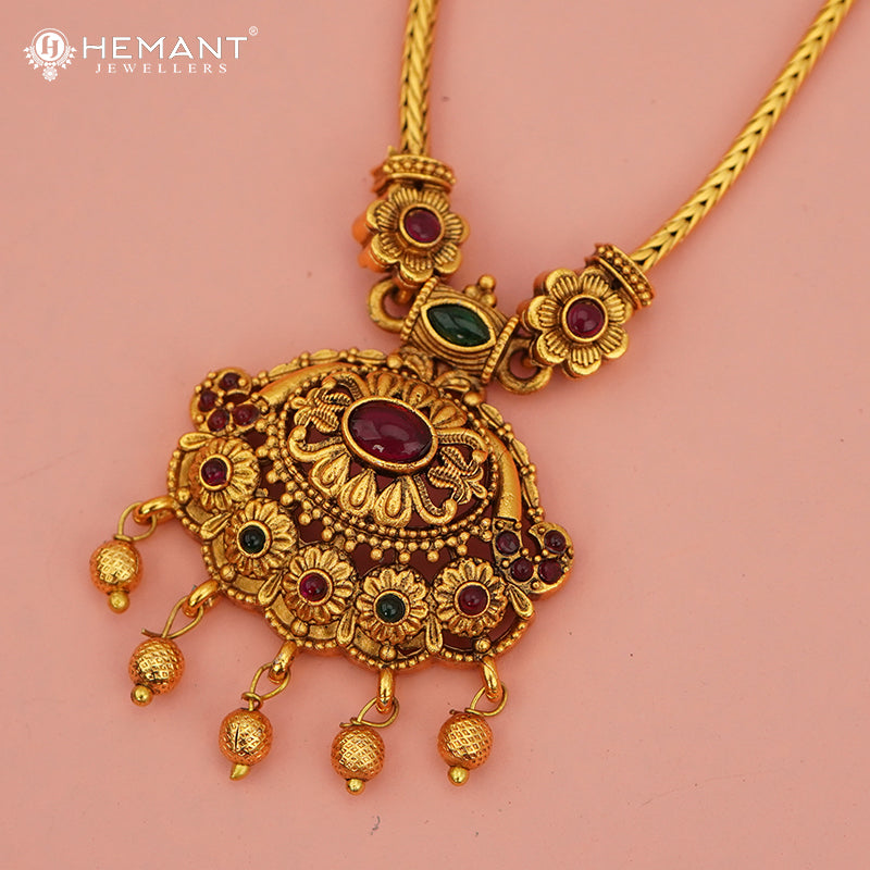 Antique Necklace Set with Earrings - 5409