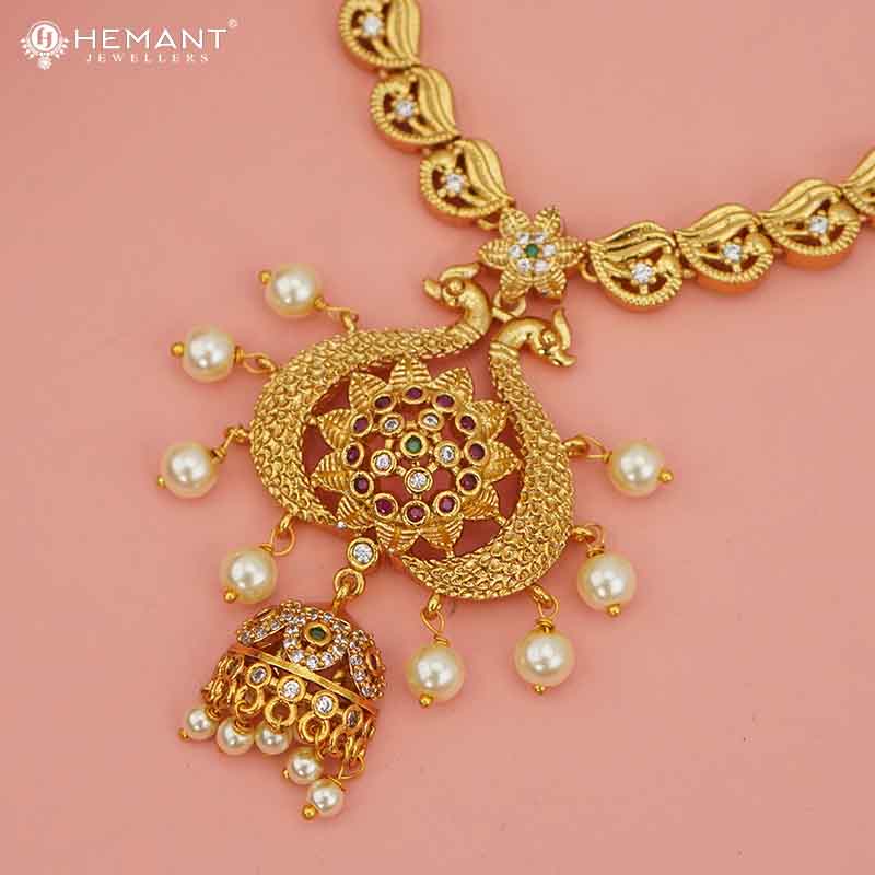 Antique Necklace Set with Earrings - 5427