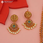 Antique Necklace Set with Earrings - 3950