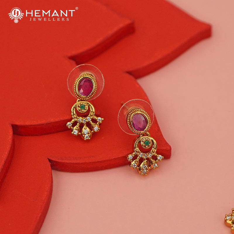 Antique Necklace Set with Earrings - 4081