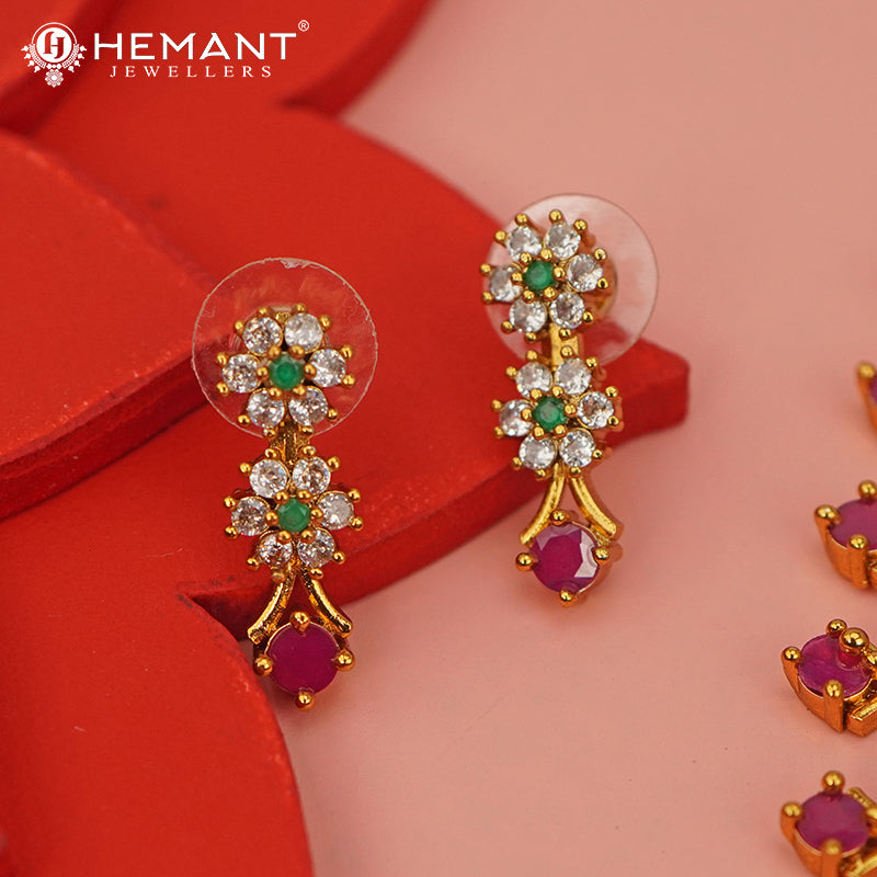 Antique Necklace Set with Earrings - 4543