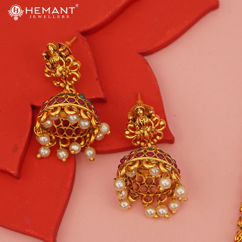 Antique Necklace Set with Earrings - 5403