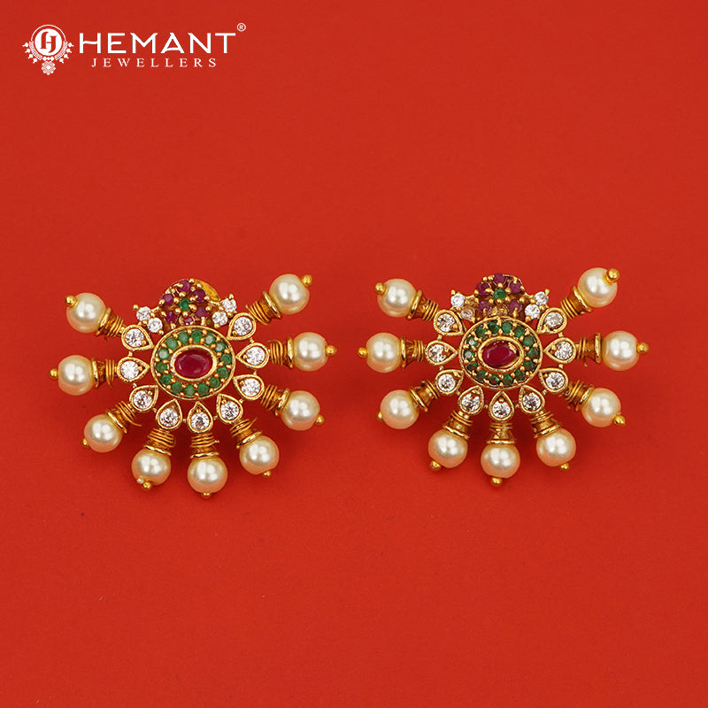 Antique Necklace Set with Earrings - 5451