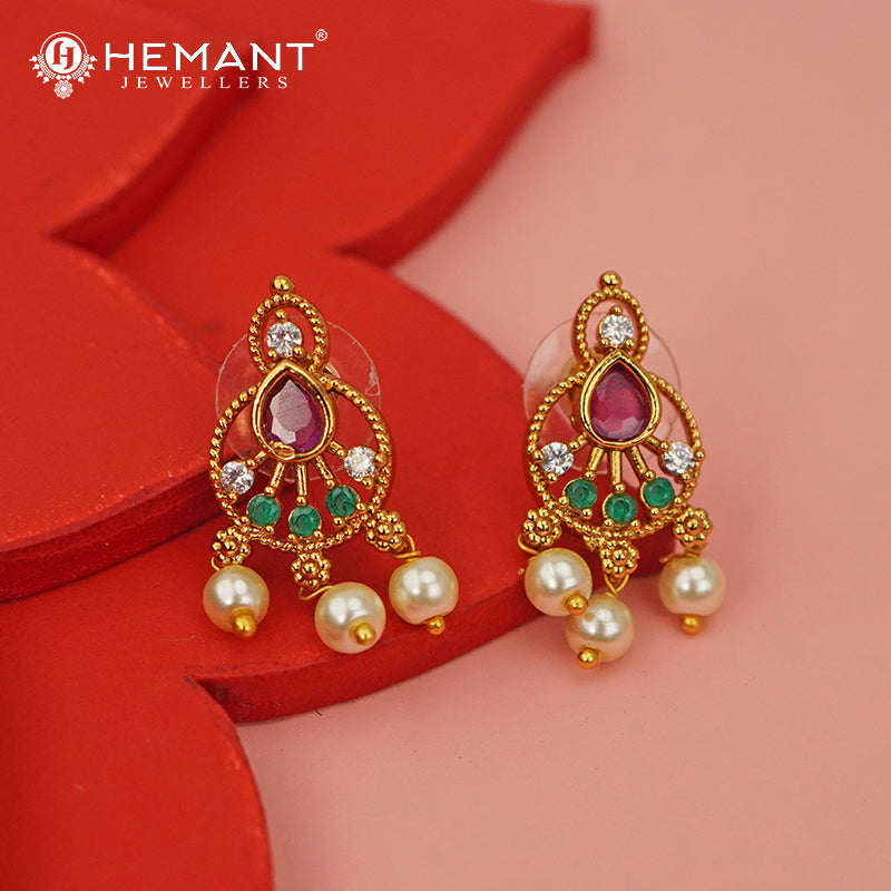 Antique Necklace Set with Earrings - 5418