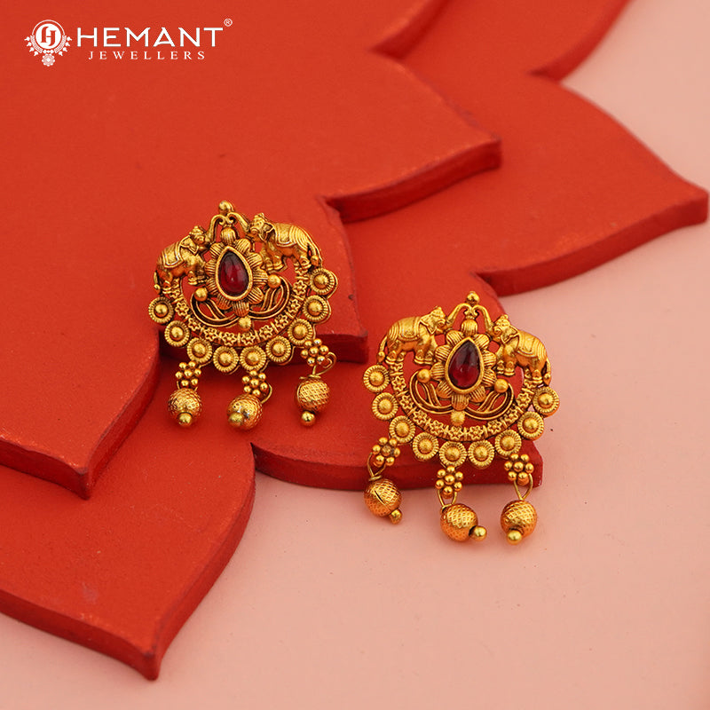 Antique Necklace Set with Earrings - 5441