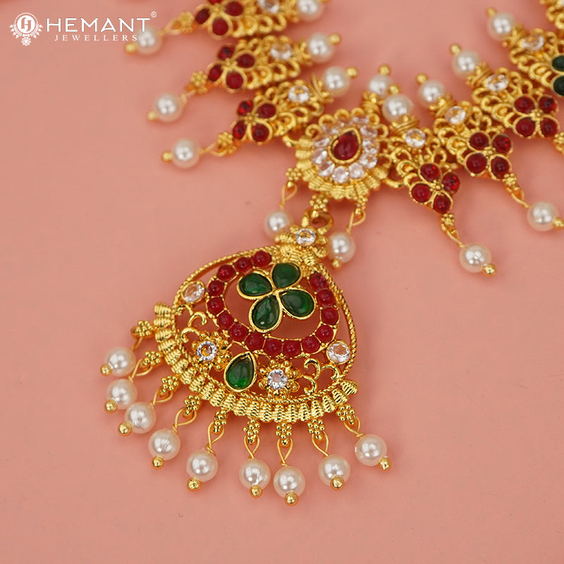 Bridal Combo Necklace Set with Earrings and Earrings - 5233