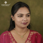 Elegant Floral Design AD and Kemp Stone Pendant Necklace Set with Stud Earrings - 4611