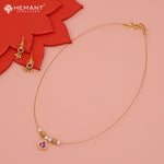 Invisible Necklace with teardrop-shaped pendant - 3996-4341 