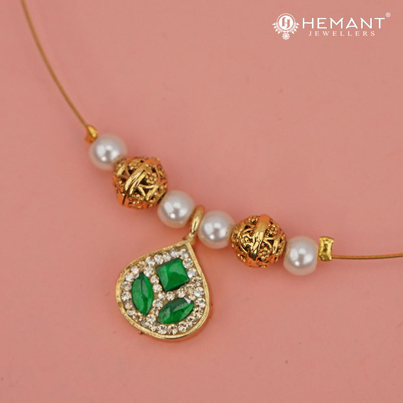 Invisible Necklace with teardrop-shaped pendant - 3996-4341 