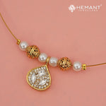 Invisible Necklace with teardrop-shaped pendant - 3996-4341 
