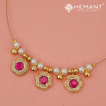 Invisible Necklace with teardrop-shaped pendant - 4342-5401 