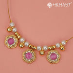 Invisible Necklace with teardrop-shaped pendant - 4342-5401 