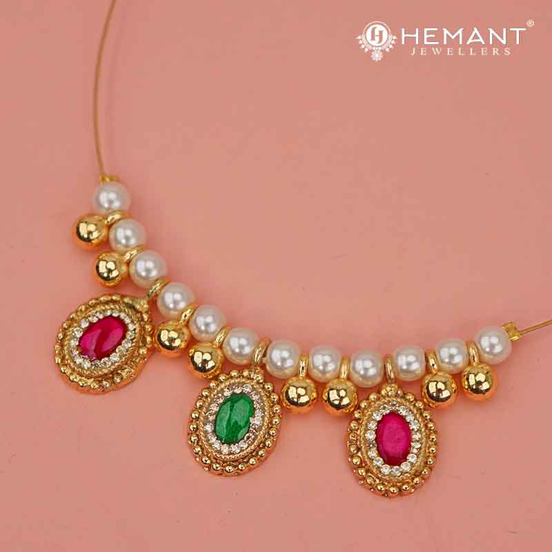 Invisible Necklace with teardrop-shaped pendant - 5406-11 