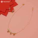 Invisible Necklace with teardrop-shaped pendant - 5406-11 