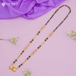 Maharashtrian Classic Multi Strands Black Beads Mangalsutra with Dual Vati Pendant - 3223