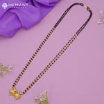 Maharashtrian Classic Multi Strands Black Beads Mangalsutra with Dual Vati Pendant - 5230