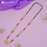Maharashtrian Classic Multi Strands Black Beads Mangalsutra with Dual Vati Pendant - 5099