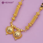 Maharashtrian Classic Multi Strands Black Beads Mangalsutra with Dual Vati Pendant - 5098