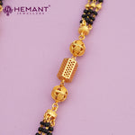 Maharashtrian Classic Multi Strands Black Beads Mangalsutra with Dual Vati Pendant - 3223