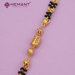 Maharashtrian Classic Multi Strands Black Beads Mangalsutra with Dual Vati Pendant - 5099