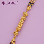 Maharashtrian Classic Multi Strands Black Beads Mangalsutra with Dual Vati Pendant - 5098