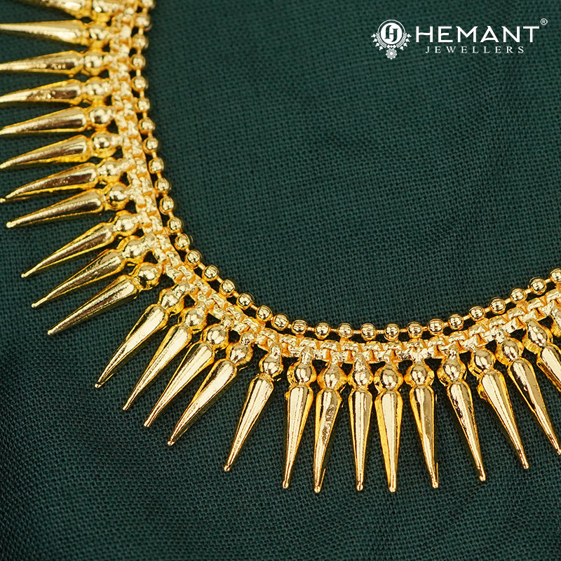 Maharashtrian Long Necklace Set with Earrings - 5223