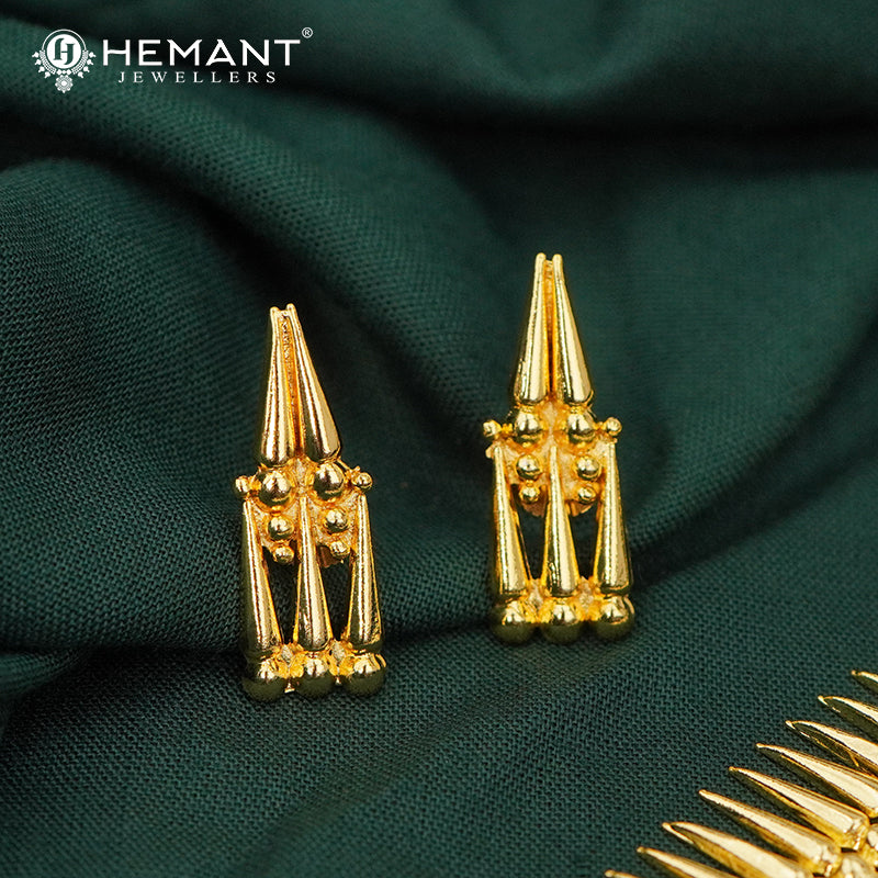 Maharashtrian Long Necklace Set with Earrings - 5223