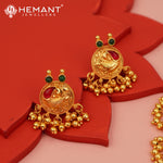 Traditional Geru Finished Peshwai Haar - Kashi Haar with Regal Boat Pendant - 5491