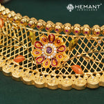 Traditional Kolhapuri Meenakari Patta Choker Necklace Set | Maharashtrian Jewellery - 5333