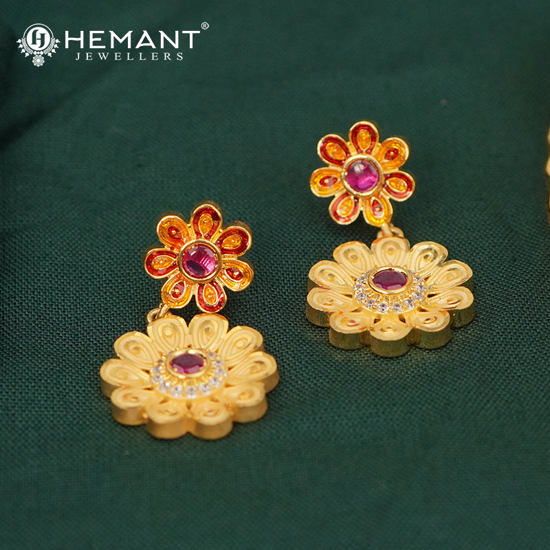 Traditional Kolhapuri Meenakari Patta Choker Necklace Set | Maharashtrian Jewellery - 5333