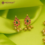 Traditional Maharashtrian Gadi Thushi Panadi Peti with Earrings - 4139