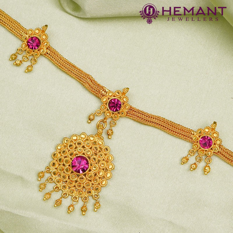 Traditional Maharashtrian Kolhapuri Choker Saj Veni