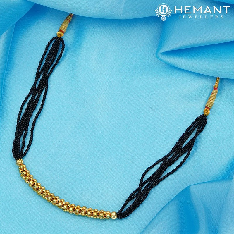 Traditional Maharashtrian Kolhapuri Mangalsutra 3 No. Patch Plain