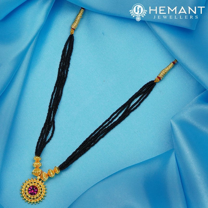 Traditional Maharashtrian Kolhapuri Mangalsutra 3 Utar Jav Saj Rava II Nice